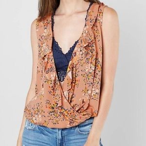 JOLT | NWT| Surplice Ruffle Tank Top | Boho